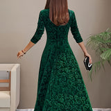 Julie — Robe Maxi Élégante à Motifs