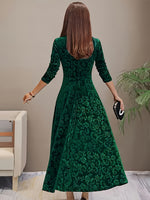 Robe Maxi Élégante à Motifs