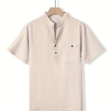 HENLEY COTTON SHIRT FOR MEN