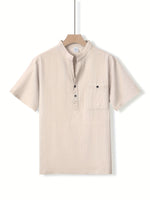 HENLEY COTTON SHIRT FOR MEN