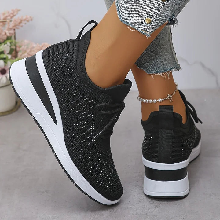 Bonnie™ Orthopedic Sneakers Noir, photo studio