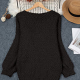 Pénélope | Pull ample en grosse maille à large encolure