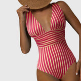 Sidonie — Maillot de bain une pièce à rayures avec soutien