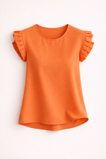 Viviane | Blouse à manches courtes et volants étagés
