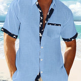LINEN BLEND LAPEL SHIRT FOR MEN