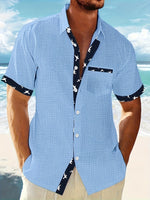 LINEN BLEND LAPEL SHIRT FOR MEN