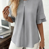Colette | Blouse à volants et manches évasées