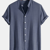 Ensemble — chemise en lin et viscose & short à cordon en lin et coton