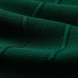 Ensemble — polo en maille jacquard rayée & pantalon côtelé à jambe droite