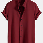 Ensemble — chemise côtelée à col officier coupe ajustée & pantalon à taille élastique