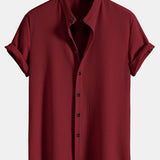 Ensemble — chemise côtelée à col officier coupe ajustée & pantalon à taille élastique