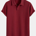 Ensemble — polo jacquard à losanges géométriques & short