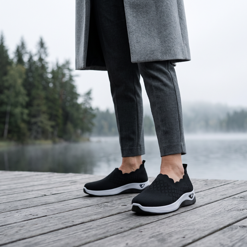 Ruth™ Breathable Lightweight Walking Shoes Marron, photo studio