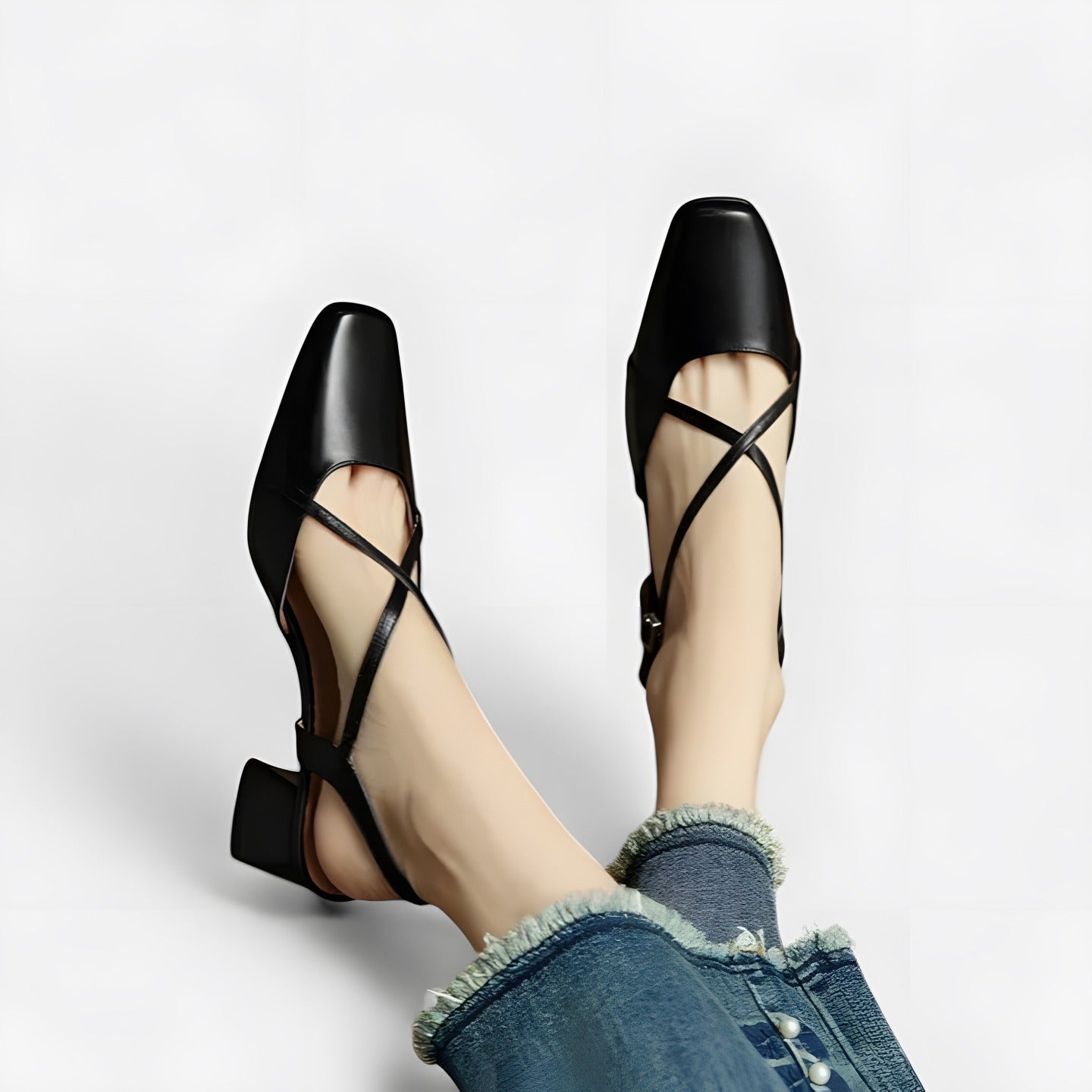 Evana | Sandales femme à talon chic Noir
