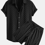 Ensemble — chemise en éponge à damier & short