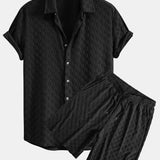 Ensemble — chemise en éponge à damier & short