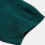 Ensemble — polo zippé en maille texturée à losanges & pantalon fuselé