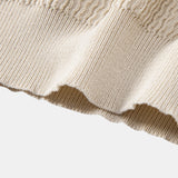Ensemble — polo en maille jacquard à vagues et col V & short chino en coton