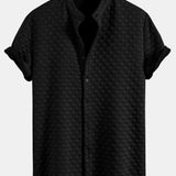 Ensemble — chemise à col officier à damier & short jacquard à damier