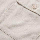 Ensemble — chemise cubaine en lin à poches & pantalon en lin à jambe droite