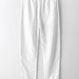 Ensemble — chemise en lin contrastant & pantalon en lin à jambe droite