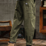 Pantalon utilitaire décontracté d'inspiration vintage
