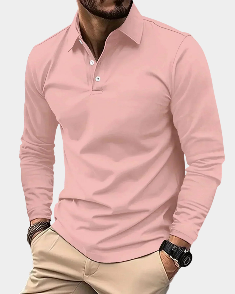 Adrian | Modern long-sleeved polo shirt