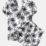 Ensemble — chemise à imprimé palmiers coupe décontractée & short de bain à imprimé palmiers