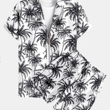 Ensemble — chemise à imprimé palmiers coupe décontractée & short de bain à imprimé palmiers