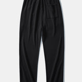 Ensemble — polo en maille texturée contrastante à col Johnny & pantalon gaufré en maille à cordon