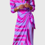 Everly — Robe Wrap Élégante avec Imprimé