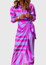Robe Wrap Élégante avec Imprimé