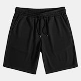 Ensemble — chemise côtelée à col cubain profond coupe ajustée & short côtelé à cordon