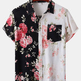 Ensemble Capucine — chemise à imprimé floral bicolore & short de bain