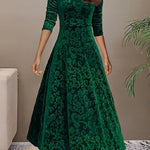 Julie — Robe Maxi Élégante à Motifs