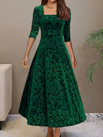 Robe Maxi Élégante à Motifs