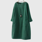 Grace — Robe Midi en Velours Côtelé Détendue