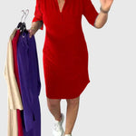 Caroline — Robe V Cou Unie