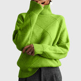 Agnès | Pull à col roulé à motif géométrique