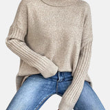 Mathilde | Pull ample à col roulé et manches chauve-souris