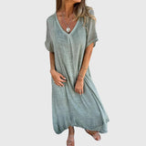 Fiona — Robe V-Décolleté Légère et Élégante