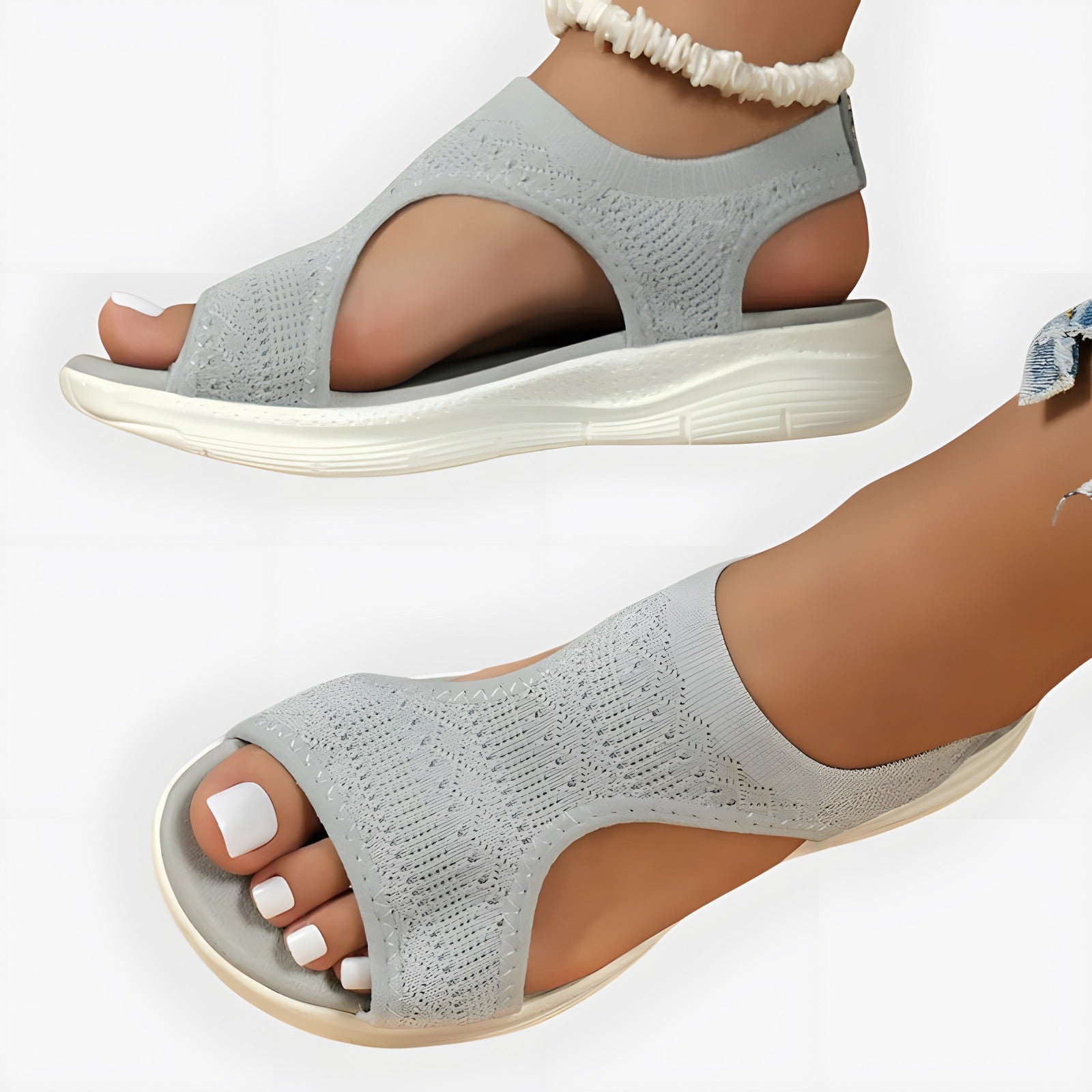 Samantha | Sandales orthopédiques femme Gris