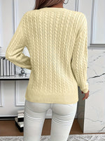 Armelle | Pull en maille à torsades et col rond