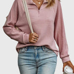 Christine — Pull élégant à demi zip