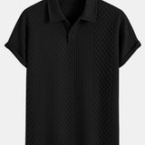Ensemble — polo jacquard à losanges géométriques & short
