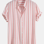 Ensemble — chemise rayée à col officier & short de bain
