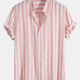 Ensemble — chemise rayée à col officier & short de bain