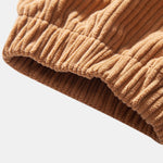 Ensemble — chemise patchwork à carreaux en velours côtelé & pantalon cargo de jogging en velours côtelé à cordon