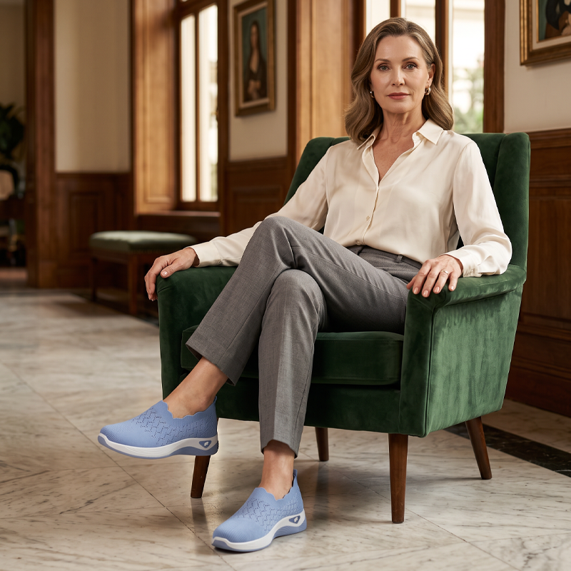 Ruth™ Breathable Lightweight Walking Shoes Marron, photo studio