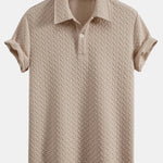 Ensemble — polo jacquard géométrique & short jacquard géométrique